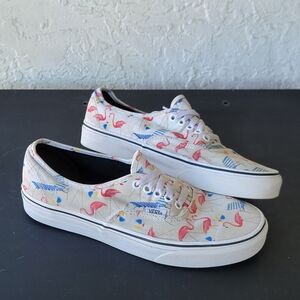 Vans Unisex Flamingo Pool Vibes Low Top Sneakers Size Men's 8 Women's 9.5